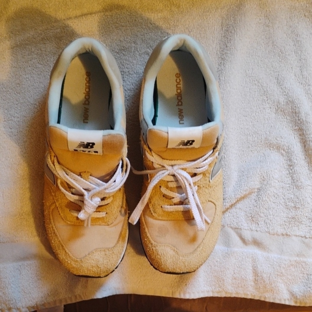 New Balance Tan and Gray Sneakers - Picture 3 of 6